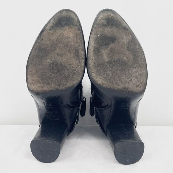 Black Leather Ankle Boots - Picture 5 of 16